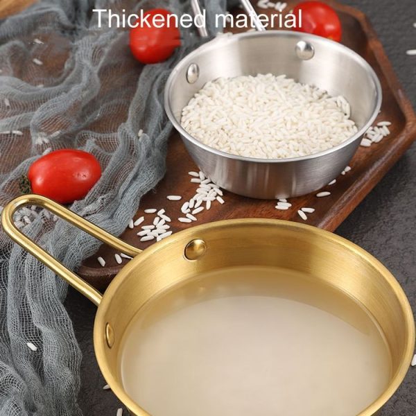 304 Stainless Steel Seasoning Bowl Restaurant Rice Wine Snack Serving Bottle, Model: 10.5cm With Handle Silver - Image 4