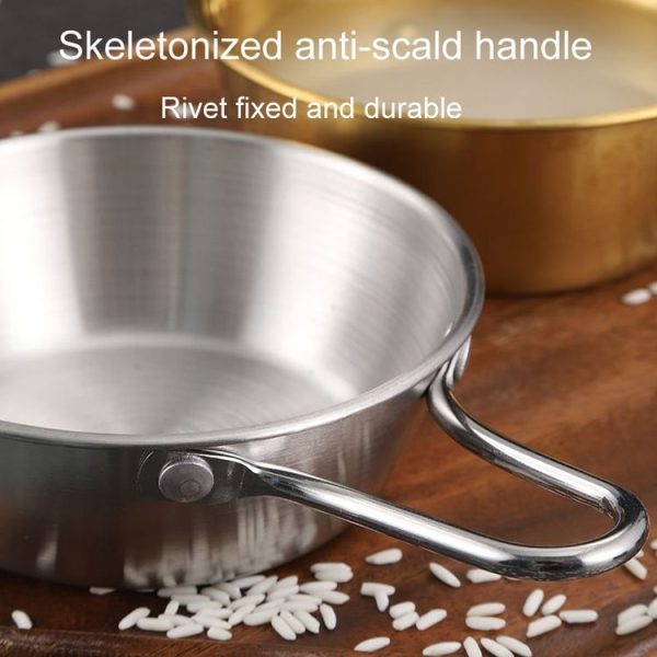 304 Stainless Steel Seasoning Bowl Restaurant Rice Wine Snack Serving Bottle, Model: 10.5cm With Handle Silver - Image 6