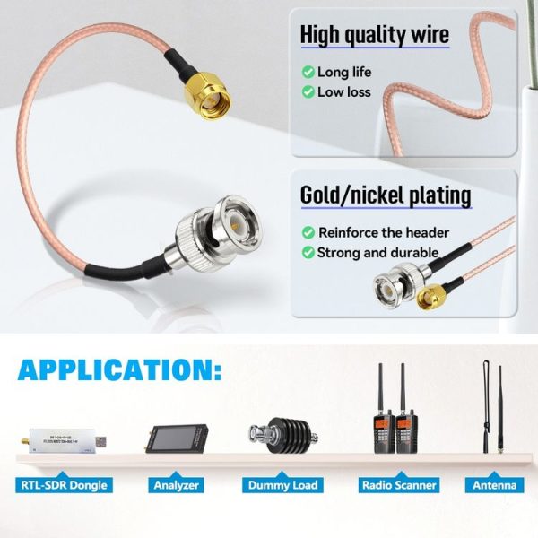 15cm SMA Male To BNC Male RG316 Coaxial RF Adapter Cable - Image 4