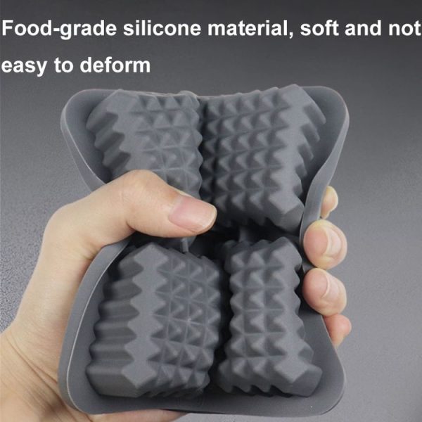 Bar Home Baking Silicone Ice Mold Whiskey Ice Box, Color: Pink Square - Image 5