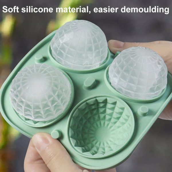 Bar Home Baking Silicone Ice Mold Whiskey Ice Box, Color: Pink Square - Image 6