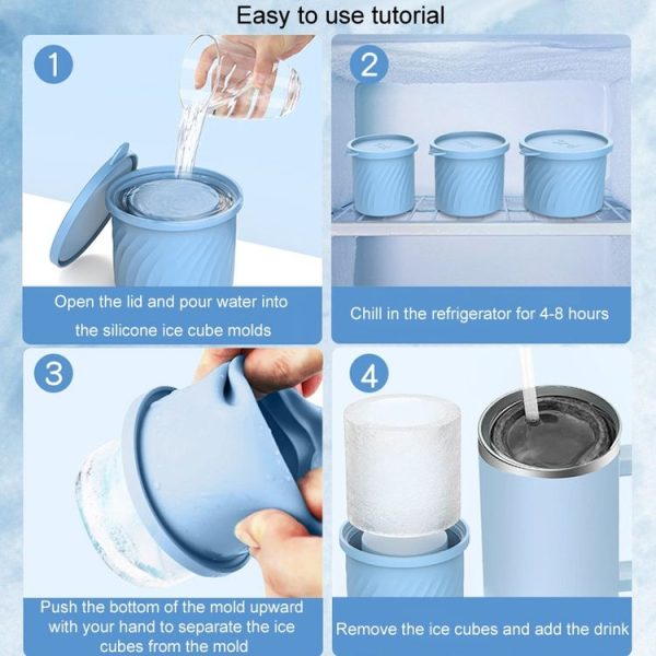 Stanley Water Cup Silicone Ice Mould Ice Cubes Easy Release, Color: 1st Pink - Image 10