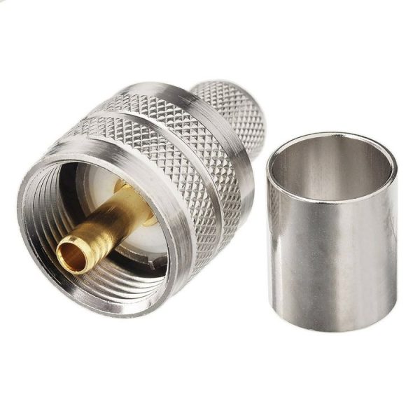 10pcs / Pack UHF Male Crimp Adapter RF Copper Shaft Connector - Image 2