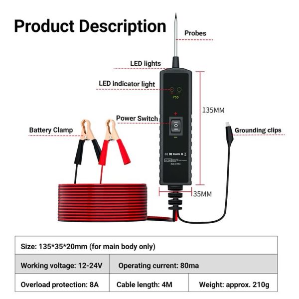 Automotive Electrical Circuit Tester System Short Circuit Tracking Positioning Diagnostic Instrument (P55) - Image 2