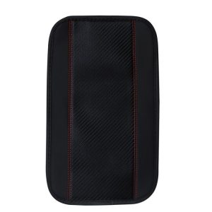32x19cm PU Carbon Fiber Leather Central Armrest Box Cover Anti-slip Pad (Black)