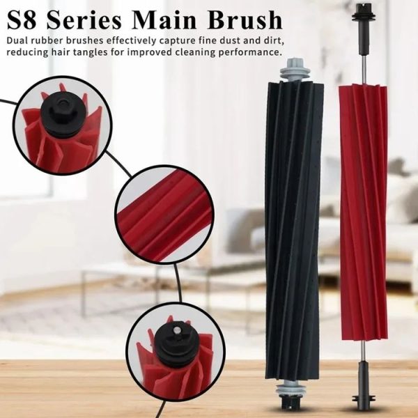Roborock G20 / S8 Plus / S8 / S8 Pro Vacuum Cleaner Accessories 1pair Black Side Brush - Image 4