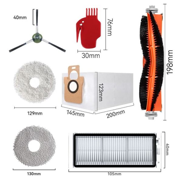 Dreame L20 Ultra / X20 Pro / X20 Pro Plus Robot Vacuum Accessories 1pair White Side Brush - Image 3