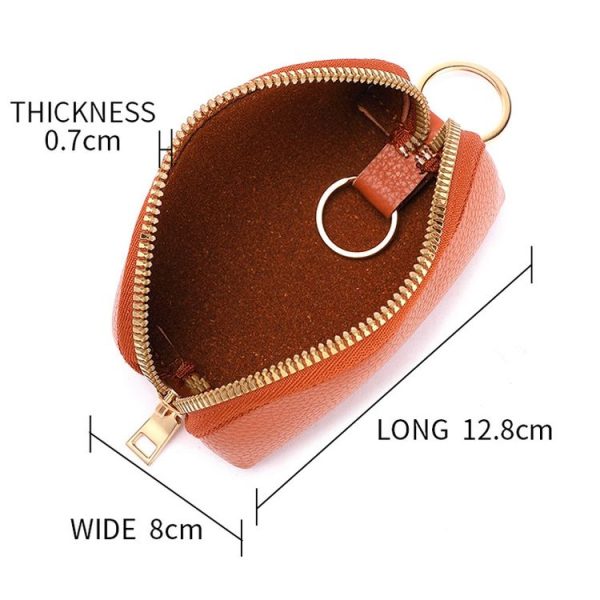Mini Car Key Bag Large Capacity Soft Leather Coin Purse (Blue) - Image 3