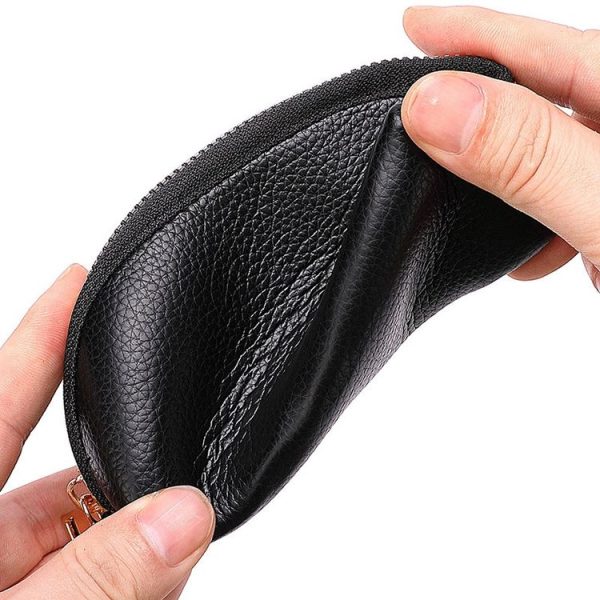 Mini Car Key Bag Large Capacity Soft Leather Coin Purse (Blue) - Image 5