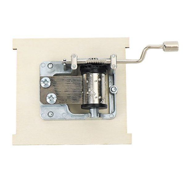 Wooden Hand-cranked Music Box DIY Children Invention Eight-tone Box Technology Teaching Aids - Image 4