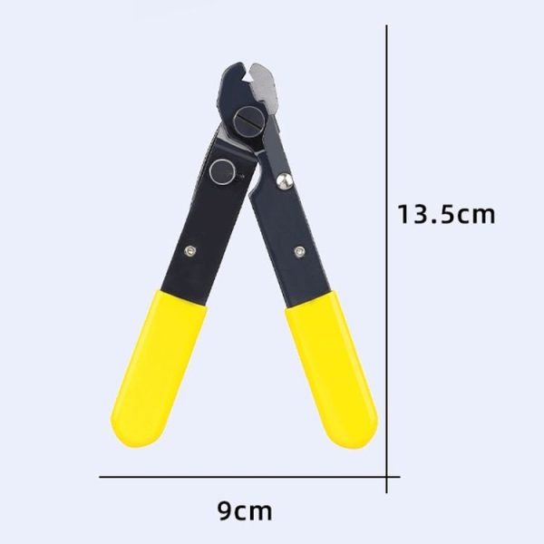 Fiber Optic Single Jaw Miller Pliers Cable Coating Stripper (Yellow) - Image 3