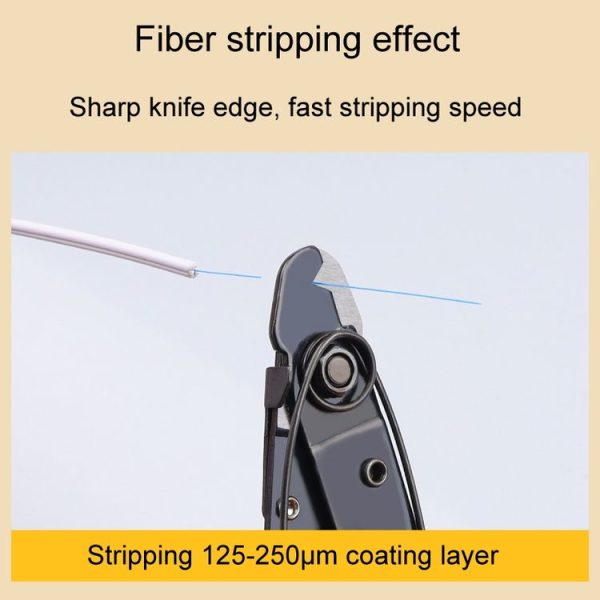 Fiber Optic Single Jaw Miller Pliers Cable Coating Stripper (Yellow) - Image 4