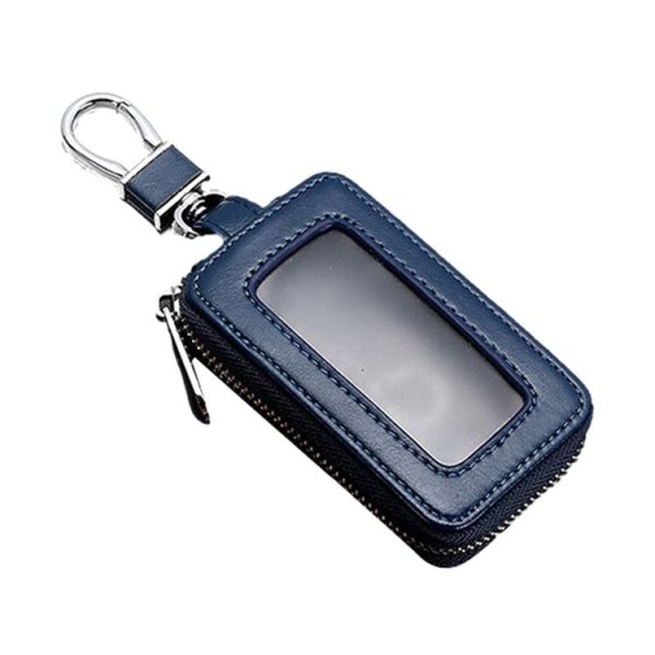 Car Remote Control Universal Visible Zipper Key Case (Royal Blue)