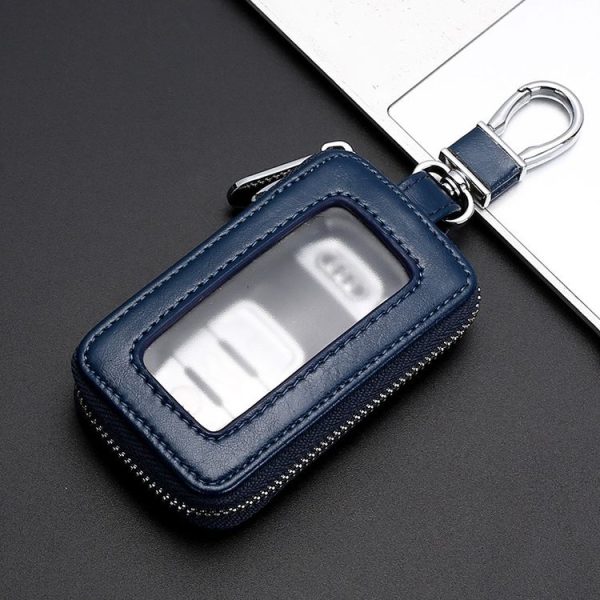 Car Remote Control Universal Visible Zipper Key Case (Royal Blue) - Image 2
