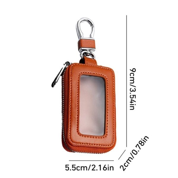 Car Remote Control Universal Visible Zipper Key Case (Royal Blue) - Image 3