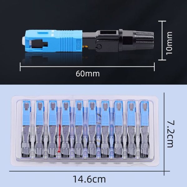 60mm 10pcs SC-UPC Telecom Grade FTTH Connector Pre-Embedded Cold Splice Coupler - Image 3