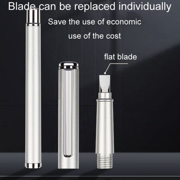 Tungsten Steel Fiber Cutting Knife Pen Type Portable Bare Fiber Cutter, Style: Flat Blade - Image 3