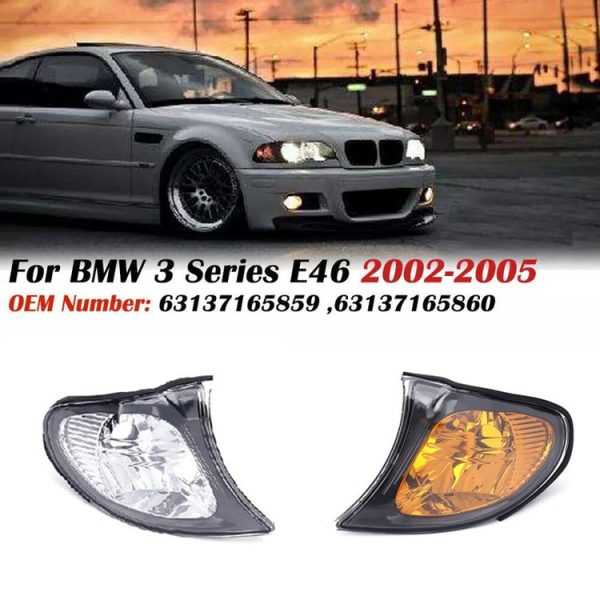 2002-2005 BMW 3 Series E46 Car Front Corner Parking Turn Signal Lights (Yellow Left OE 63137165859) - Image 6
