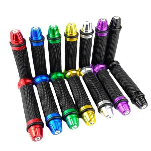 1pair 22mm Motorcycle Universal Handlebar Rubber Cover Oiler CNC Modified Handlebar Grips (Red) - Image 2