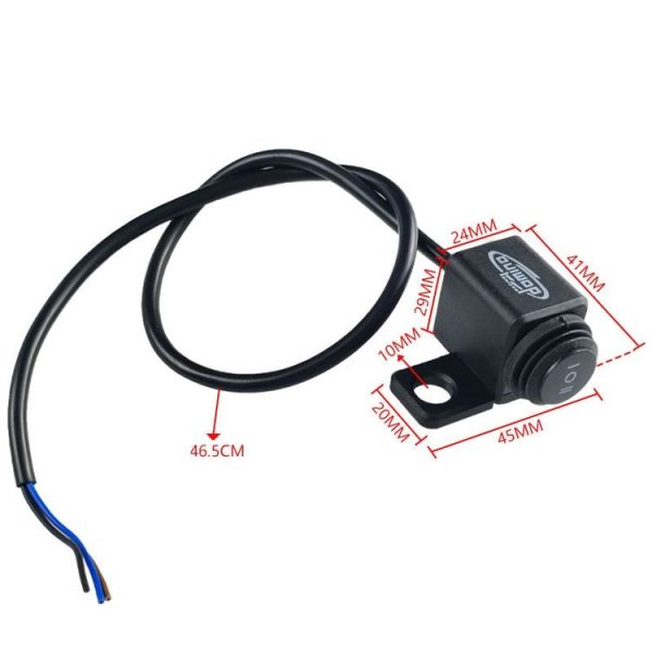 Domino Motorcycle Electric Bike Headlight Switch Rearview Mirror Modification Left / Right Universal Switch - Image 5