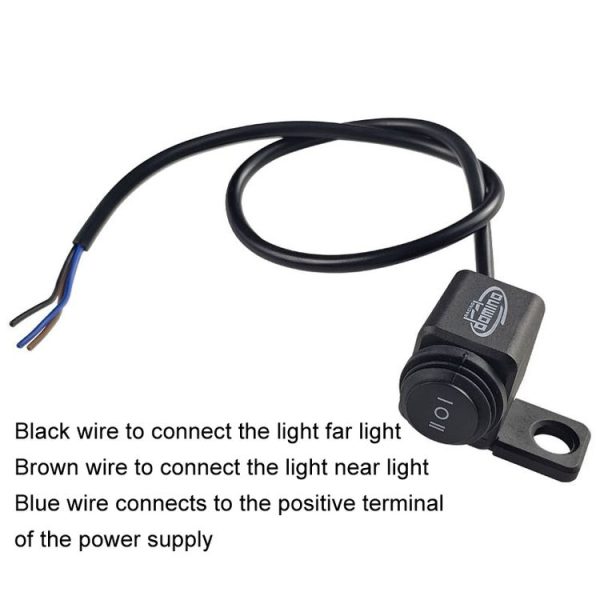 Domino Motorcycle Electric Bike Headlight Switch Rearview Mirror Modification Left / Right Universal Switch - Image 7