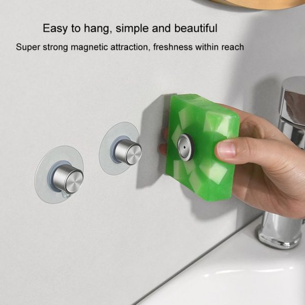 Stainless Steel Magnetic Soap Holder Bathroom Wall Mounted Drainage Nail Free Soap Rack, Model: Cone - Image 6