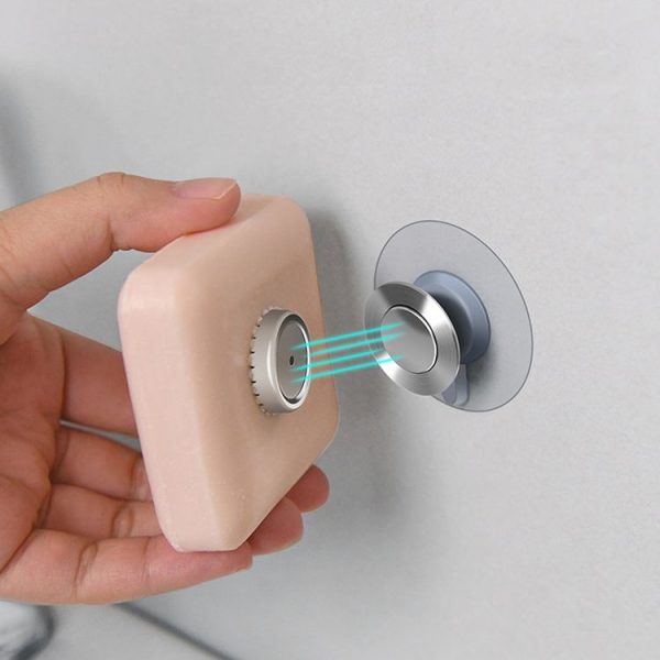Stainless Steel Magnetic Soap Holder Bathroom Wall Mounted Drainage Nail Free Soap Rack, Model: Cone - Image 7