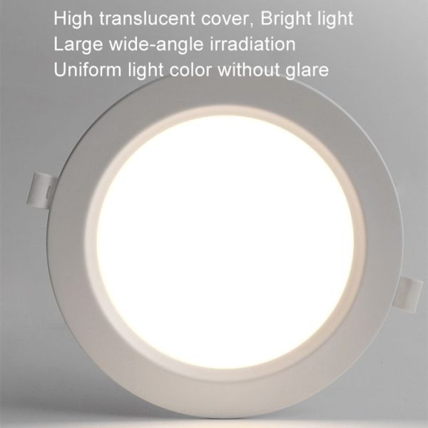2.5 inch LED Recessed Indoor Lighting Downlight Round Energy Saving High Brightness Panel Lamp (White Light) - Image 5