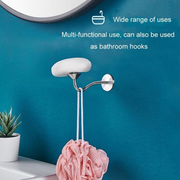 Bathroom Stainless Steel Magnetic Soap Holder Wall Mounted No Hole Soap Hanger (Nail-free Glue) - Image 7