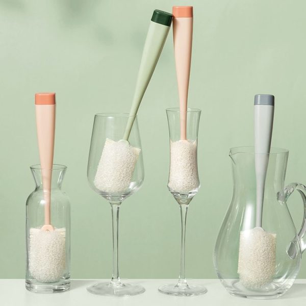Long Handle Removable Sponge Mug Brush Household Cup Cleaning Brush (Green) - Image 9