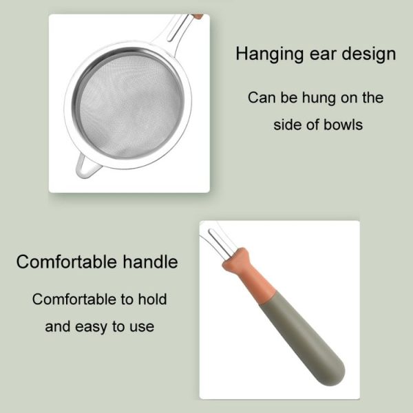 Household Stainless Steel Flour Sifter Kitchen Baking Filter Spoon (Blue) - Image 5
