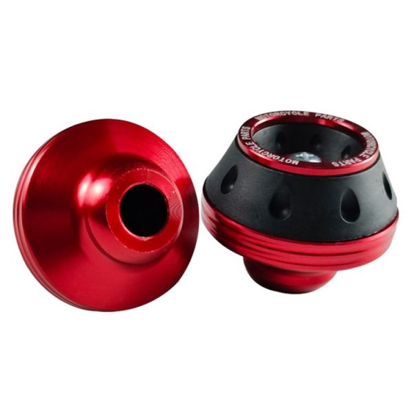 1pair Motorcycle CNC Modification Accessories Drop-proof Aluminum Alloy Fork Cup (Red)