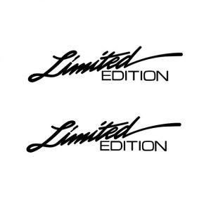 2pcs English Limited Edition Car Decorative Stickers (Black)