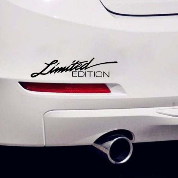 2pcs English Limited Edition Car Decorative Stickers (Black) - Image 5