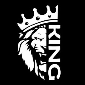 Lion Crown Car Decorative Sticker (Silver)