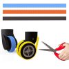 4pcs / Set Cuttable Trolley Caster Cases Universal Wheel Silent Noise Reducing Silicone Protective Covers (Black) - Image 2