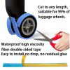 4pcs / Set Cuttable Trolley Caster Cases Universal Wheel Silent Noise Reducing Silicone Protective Covers (Black) - Image 3