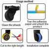 4pcs / Set Cuttable Trolley Caster Cases Universal Wheel Silent Noise Reducing Silicone Protective Covers (Black) - Image 6