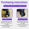4pcs / Set Cuttable Trolley Caster Cases Universal Wheel Silent Noise Reducing Silicone Protective Covers (Black) - Image 8