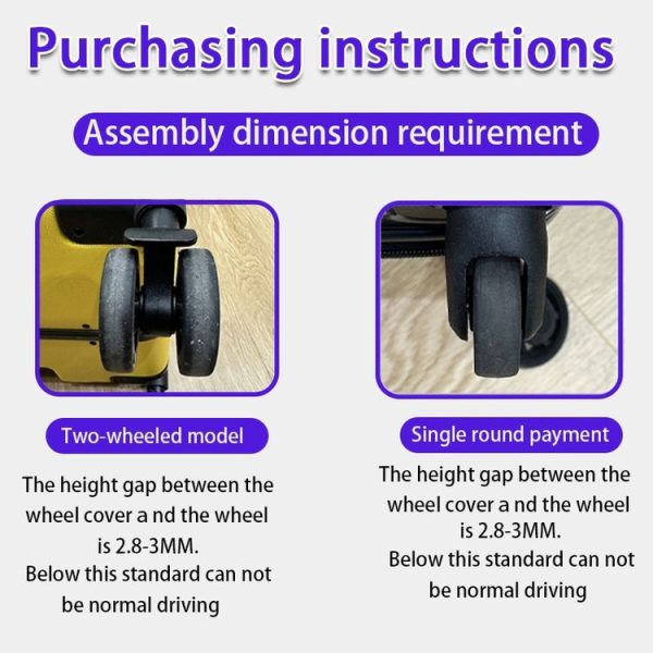 4pcs / Set Cuttable Trolley Caster Cases Universal Wheel Silent Noise Reducing Silicone Protective Covers (Black) - Image 8