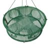 Automatic Folding Fish Net With Support Rod Fishing Cage Lobster Net Fishing Gear, Color: 4 Holes Green