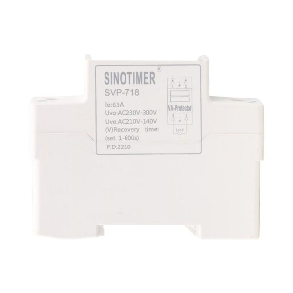 SINOTIMER SVP-718 40A Adjustable Self-resetting Intelligent Over-voltage and Under-voltage Protector 220V AC - Image 6