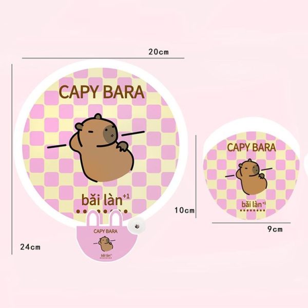 2-In-1 Portable Cute Cartoon Selfie Fill Light Reflector Folding Fan (7) - Image 3