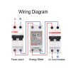 SINOTIMER DDS6619 80A 230V Din Rail Single Phase Energy Meter Voltage Current Power Meter Without Backlight - Image 6