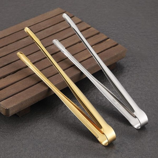 Household 304 Stainless Steel Barbecue Clip Kitchen Extended Food Holders, Model: 19cm Silver - Image 2