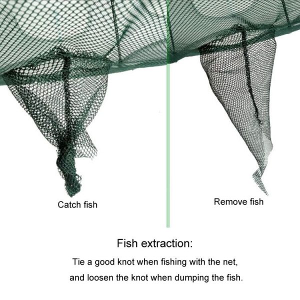 Automatic Folding Fishing Cage Square Fishing Net Shrimp Fishing Gear, Specification: 5 Holes - Image 4