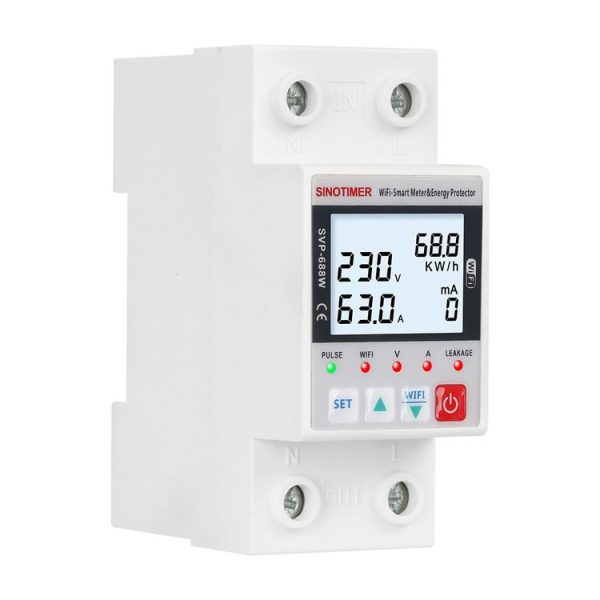 SINOTIMER SVP-688W-L TUYA APP WiFi Smart Circuit Breaker Over Under Voltage Protector - Image 2