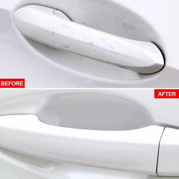 Car Door Handle Anti-scratch Protection Transparent Stickers Anti-collision Strips, Specifications: 4pcs Handle Bowl - Image 4