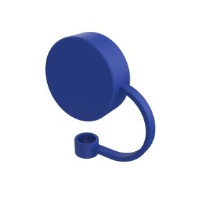 Silicone Straw Cap 6-10mm Mark Cup Straws Dust Cover, Style: Round Blue