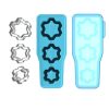Stanley Silicone Ice Compartment Large Capacity Ice Mould With Lid, Style: Snowflake Blue